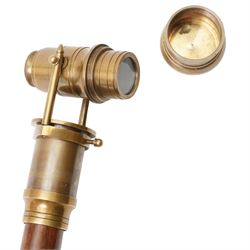 Reproduction walking stick with 'telescopic' attachment, W96cm