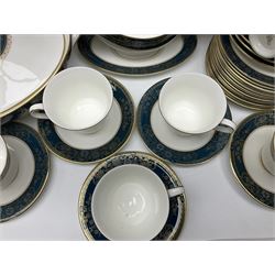 Royal Doulton Carlyle pattern tea and dinner service, to include teapot, milk jug, open sucrier, seventeen cups and saucers, twenty one plates, etc (94)