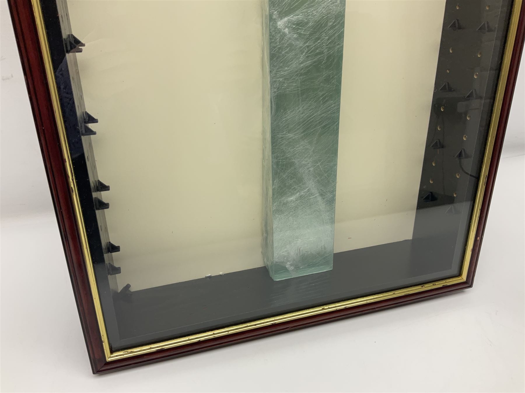 Wall mounting die-cast model display cabinet with glass door and shelves, H80cm, W45cm 