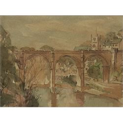 Angus Bernard Rands (British 1922-1985): 'Knaresborough Viaduct', watercolour signed, inscribed verso 26cm x 37cm