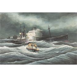 Alf Whiting (British 1905-1972): 'The Dover and Ramsgate Boats Stand By', watercolour sign...