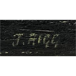 Jack Rigg (British 1927-): Fishing Boat Returning to Whitby Harbour by Moonlight, oil on canvas signed, dated 1972 verso 50cm x 75cm