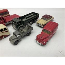 Dinky - sixteen unboxed and playworn die-cast models to include Single Deck Bus, two Atlantean Buses, Ford Transit Van, 10 Ton Army Truck, MGB Sports Car, Telephone Service Van etc 