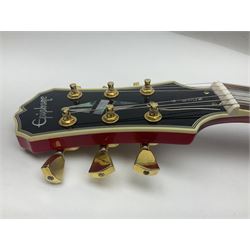 Epiphone Gibson Les Paul electric guitar c2004 with red sunburst finish, serial no.U02030418; L100cm; in fitted hard case