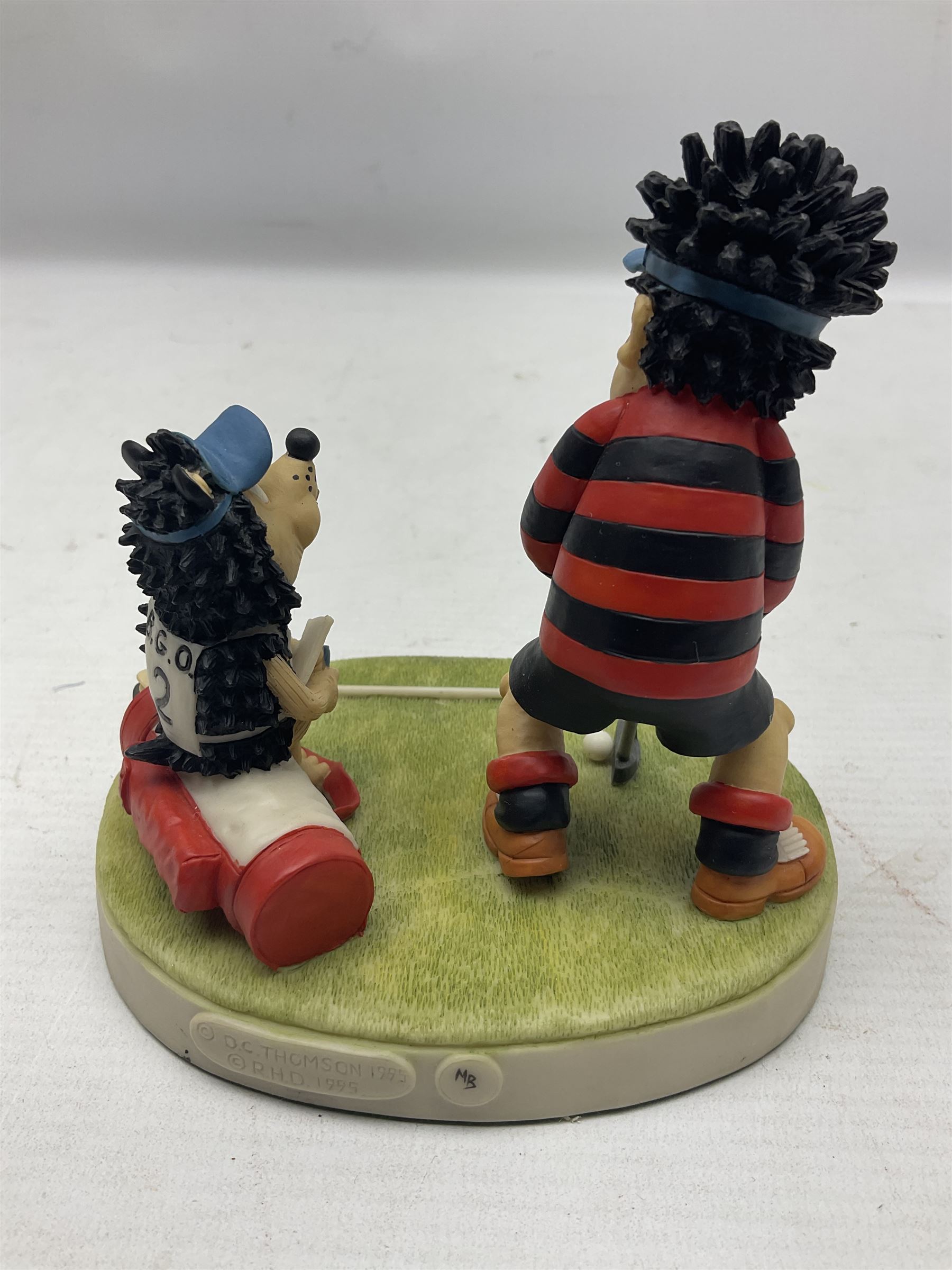 Fourteen Robert Harrop figures from the Beano Dandy collection, comprising Minnie the Minx BD04, Danny BD10, Biffo the Bear BD19, Spotty BD16, Smiffy BD09, Oops! BDS01, Little Plum BD27, Wilfrid BD15, Danny BD10, Winston BD17, 'Erbert BD14, Gnasher BD02, Beryl the Peril BD05 and Desperate Dan BD03, all with boxes