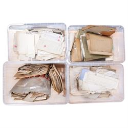 York and Yorkshire postal history and ephemera - large quantity of 19th and 20th century l...