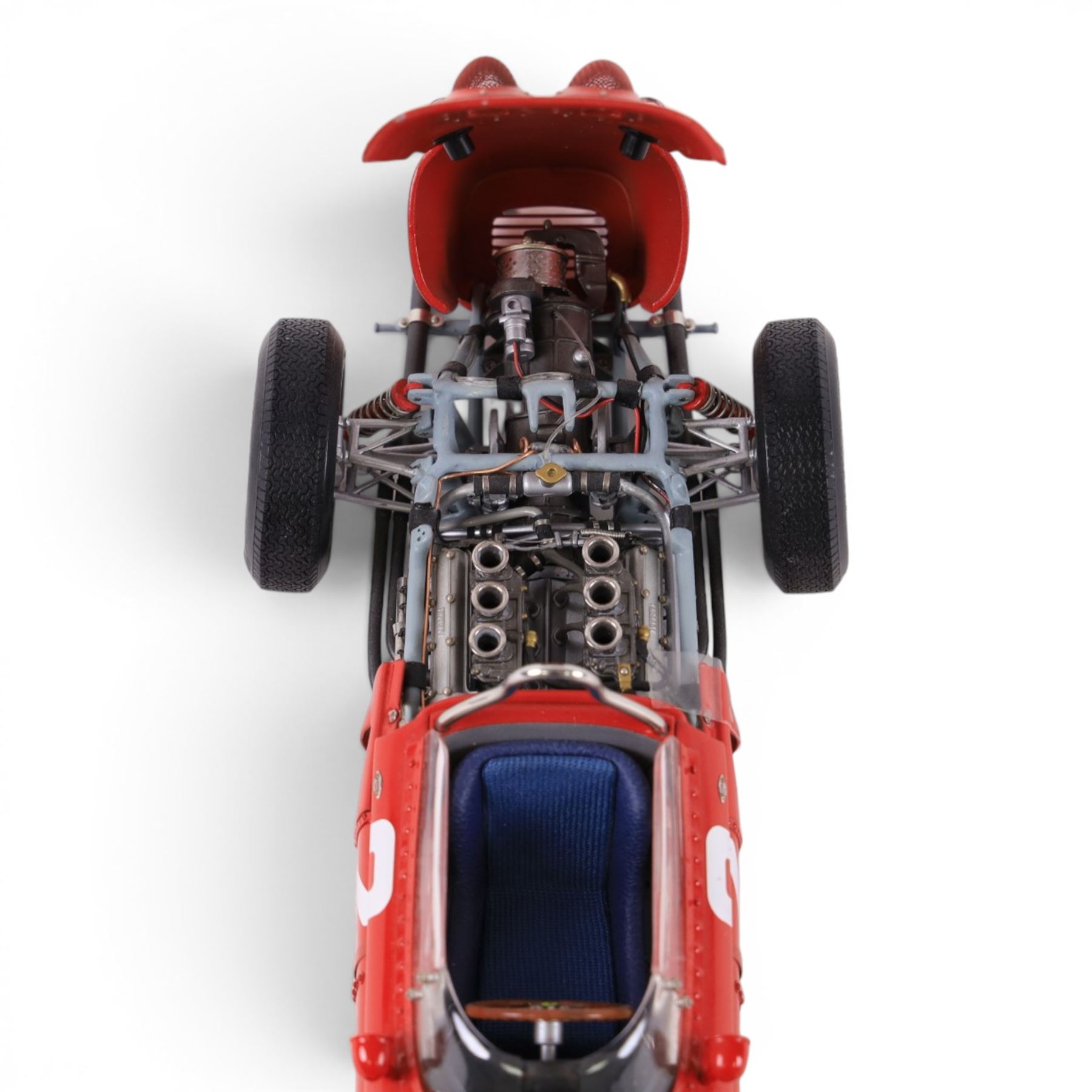 Limited edition CMC 1:18 scale diecast model car no.M068 Ferrari Dino 156 F1 'Sharknose' 1961 racing no. 2 in red, Italian GP Phil Hill, boxed
