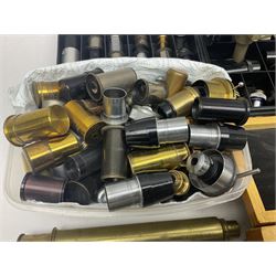 Large collection of microscope lenses, for various microscopes 