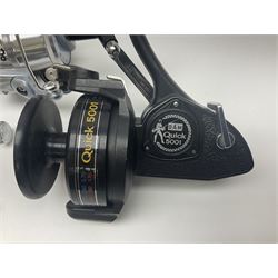 Four fixed spool reels, all in original boxes, comprising Shimano Ultegra 5500 XSD, with spare spool, Mitchell Autosurf 700, with spare spool, Shimano Sedona 600 FB with spare spool and D.A.M Quick 5001