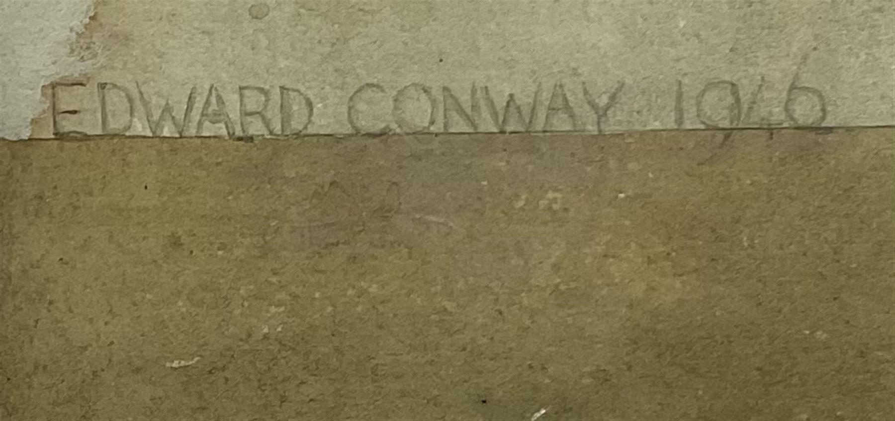 Harold Edward Conway (Staithes Group 1872-1949): Christmas Roses with Holly, watercolour signed and dated 1946, 34cm x 39cm
Provenance: Conway was a friend of the vendor's grandparents who lived in Burford, Oxfordshire, where the artist spent most of his life