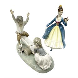 Royal Doulton Leading Lady HN2269 together with LLadro large figure group  seesaw no.4876