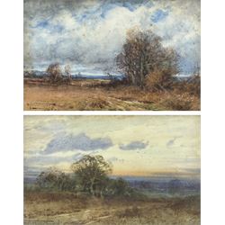 Henry John Sylvester Stannard (British 1870-1951): Midday and Evening Landscapes, pair watercolours signed 18cm x 29cm (2)