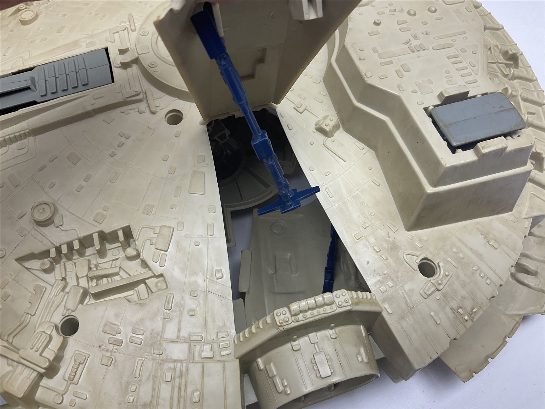 Star Wars - two unboxed vintage Star Wars vehicles comprising Millenium Falcon with 3 3/4