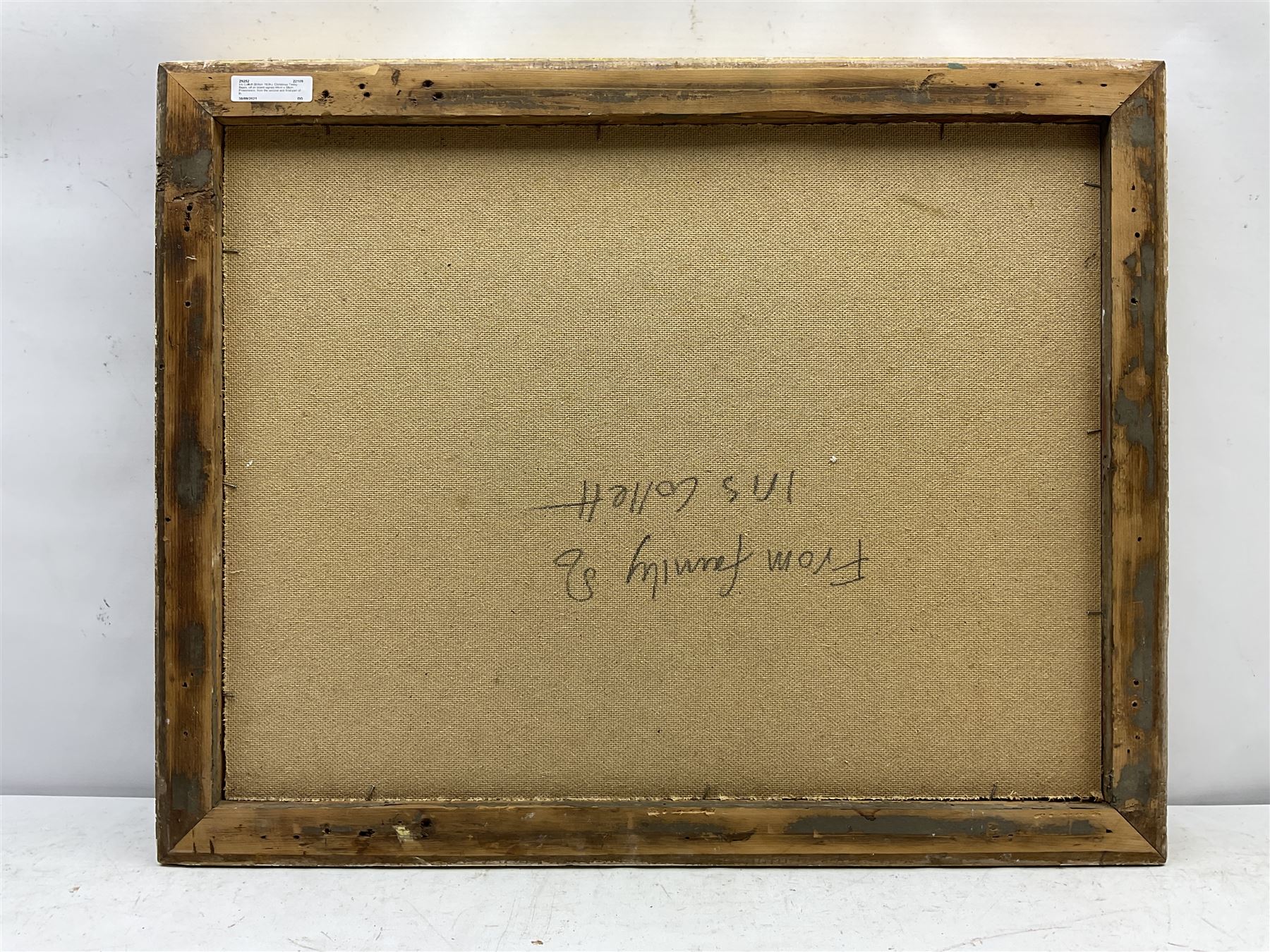 Iris Collett (British 1938-): Christmas Teddy Bears, oil on board signed 44cm x 58cm
Provenance: from the second and final part of the artist's studio sale collection