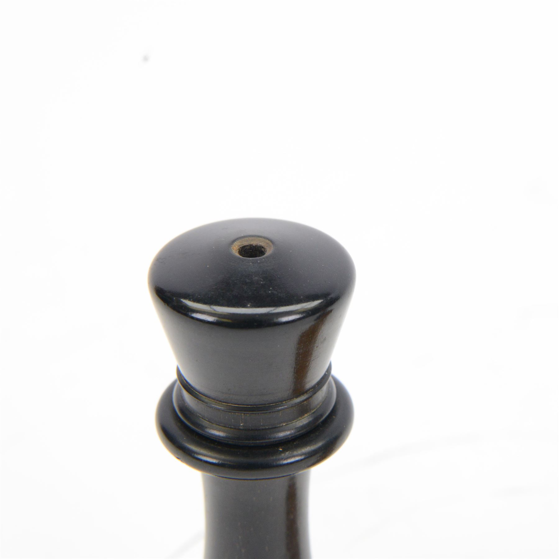 Jaques 'The Staunton Chess-Men' boxwood and ebony chess set, in original brass mounted mahogany box with paper label to interior, only the boxwood king stamped Jaques London, some pieces marked with red crown, boxwood king H11cm