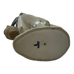 Four Lladro figures, including Market Day no 4502, Girl with Milk Pail no 4682 etc, together with five Nao figures and one other 