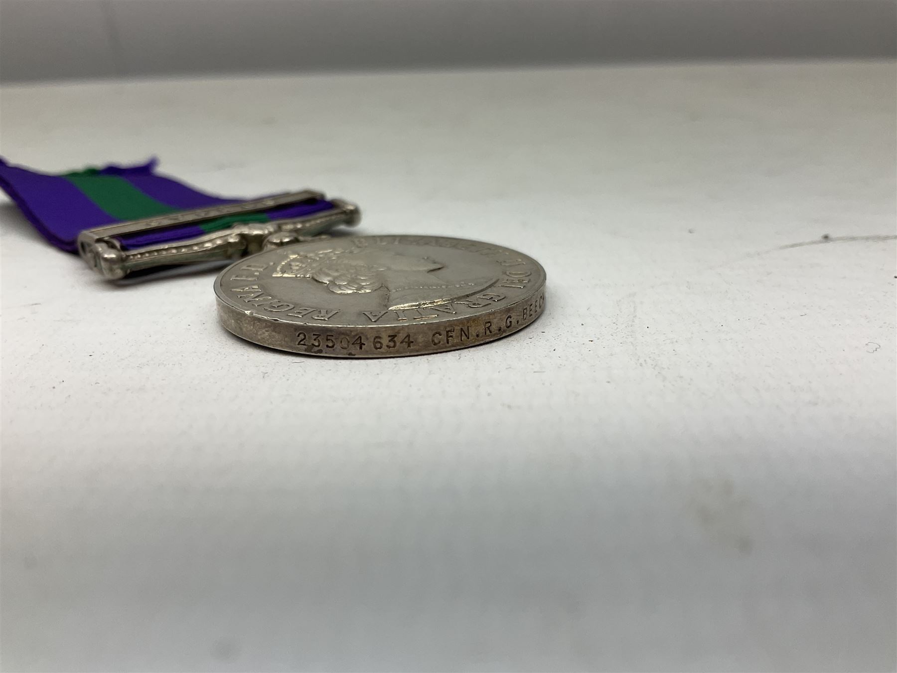 QEII General Service Medal awarded to 23504634 CFN. R.G. Beech REME; Pakistan Independence Medal awarded to Nadir Khan F.C.330; India Independence 50th anniversary medal; and a quantity of WW2 and later medals including Territorial Efficiency Medal awarded to 6196646 Gnr. J.G. Oatway R.A. (13)