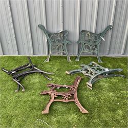 Four pairs of cast iron garden bench ends
 - THIS LOT IS TO BE COLLECTED BY APPOINTMENT FROM DUGGLEBY STORAGE, GREAT HILL, EASTFIELD, SCARBOROUGH, YO11 3TX