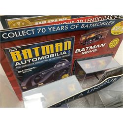 Miscellaneous toys to include various airways promotional model aircraft kits; Kiss Destroyer and Love Boat model kits; Wallace & Gromit remote control Anti-Pesto Van; Boyzone Ronan limited edition doll; all boxed; and Batman Automobilia and other periodical card mounted No.1 issues etc