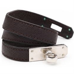  Hermès Kelly wrap leather bracelet, boxed 
