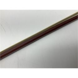 Nickel mounted pernambuco violin bow stamped R. Paesold L73.5cm