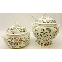  Portmeirion 'Botanic Garden' soup tureen & cover with ladle, H33cm and another tureen & cover (2)  