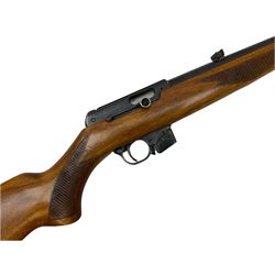 BRNO Model 581 semi-automatic .22 rifle, the 56cm barrel threaded for a sound moderator, serial no.4169, L101cm FIREARMS CERTIFICATE REQUIRED OR RFD