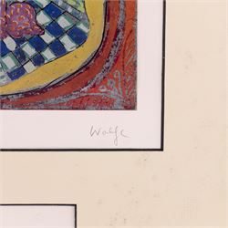 Edward Harris Wolfe (South African 1897-1982): 'Song of Songs', set of twelve limited edition lithographs on silvered paper each signed and numbered 228/250 in pencil, 36cm x 26cm, in matching frames (12)