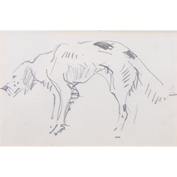 John Atkinson (Staithes Group 1863-1924): Studies of Dogs, two pencil sketches unsigned 7.5cm x 12cm 