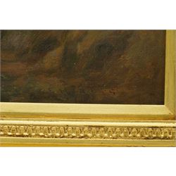 Ernest Higgins Rigg (Staithes Group 1868-1947): Children Playing in a Stream near Staithes, oil on canvas signed 50cm x 67cm