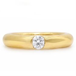 Cartier Ellipse diamond ring, set with a single round brilliant cut diamond of 0.25 carat,...