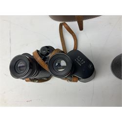 Eleven pairs of binoculars, to include Zeiss Wetzler 20x50, Taylor-Hobson Bino Prism No.2 Mk.III military stamped 1943 with broad arrow,  Swift Tecnar 16x50, J.T Coppock Oceanic Bloomed 10x50, Hensoldt Wetzlar Dialyt 7x42 etc