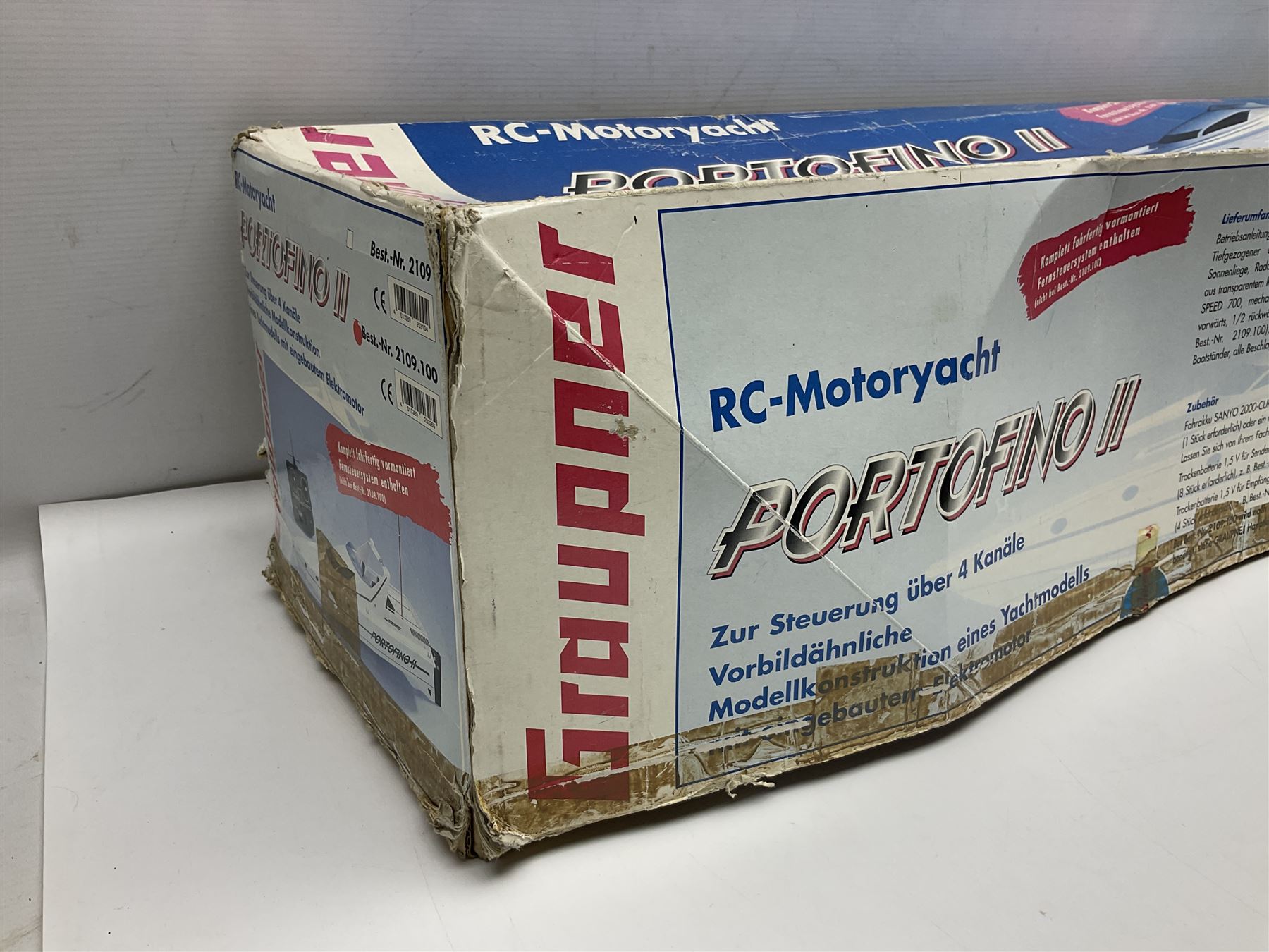 Control Freaks Eddie Stobart Ltd 1:18 scale remote controlled Scania Truck; boxed; and Graupner RC Motor-yacht Portofino II; boxed with control unit (2)