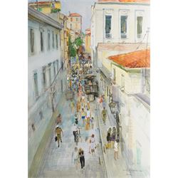 Trevor Hugh Stubley (British 1932-2010): Croatia - 'Ulica 31 Listopada 1944', watercolour ...