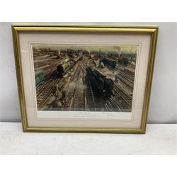 Terence Cuneo (British 1907-1996): 'Clapham Junction', limited edition chromolithograph signed and numbered 285/850, certificate verso 31cm x 41cm 