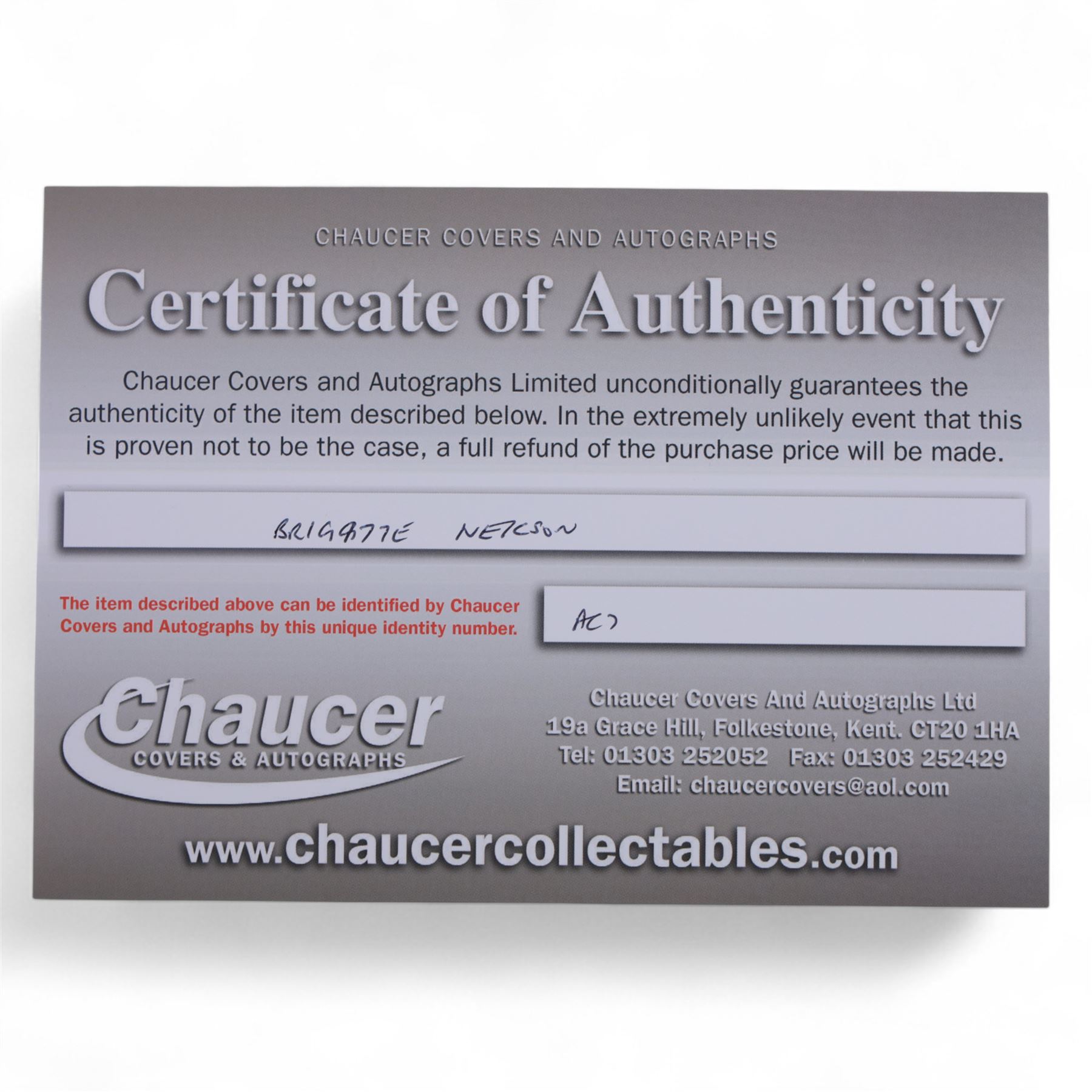 Four Sylvester Stallone film stills and promotional shots, including one depicting Rocky Balboa in the ring, three signed by Sylvester Stallone and one signed by Brigette Nielsen, all with certificates of authenticity