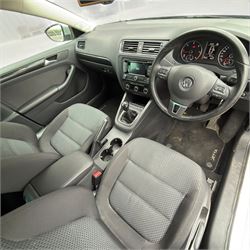 Volkswagen Jetta, 1.6 litre blue-motion diesel, 82000 miles, manual, silver, 2013, (NX63 VVT), MOT till 13 August 2026, £20 road tax, full VW service history, parking sensors, bluetooth - this vehicle is subject to 10% plus VAT buyers premium (12% in total)