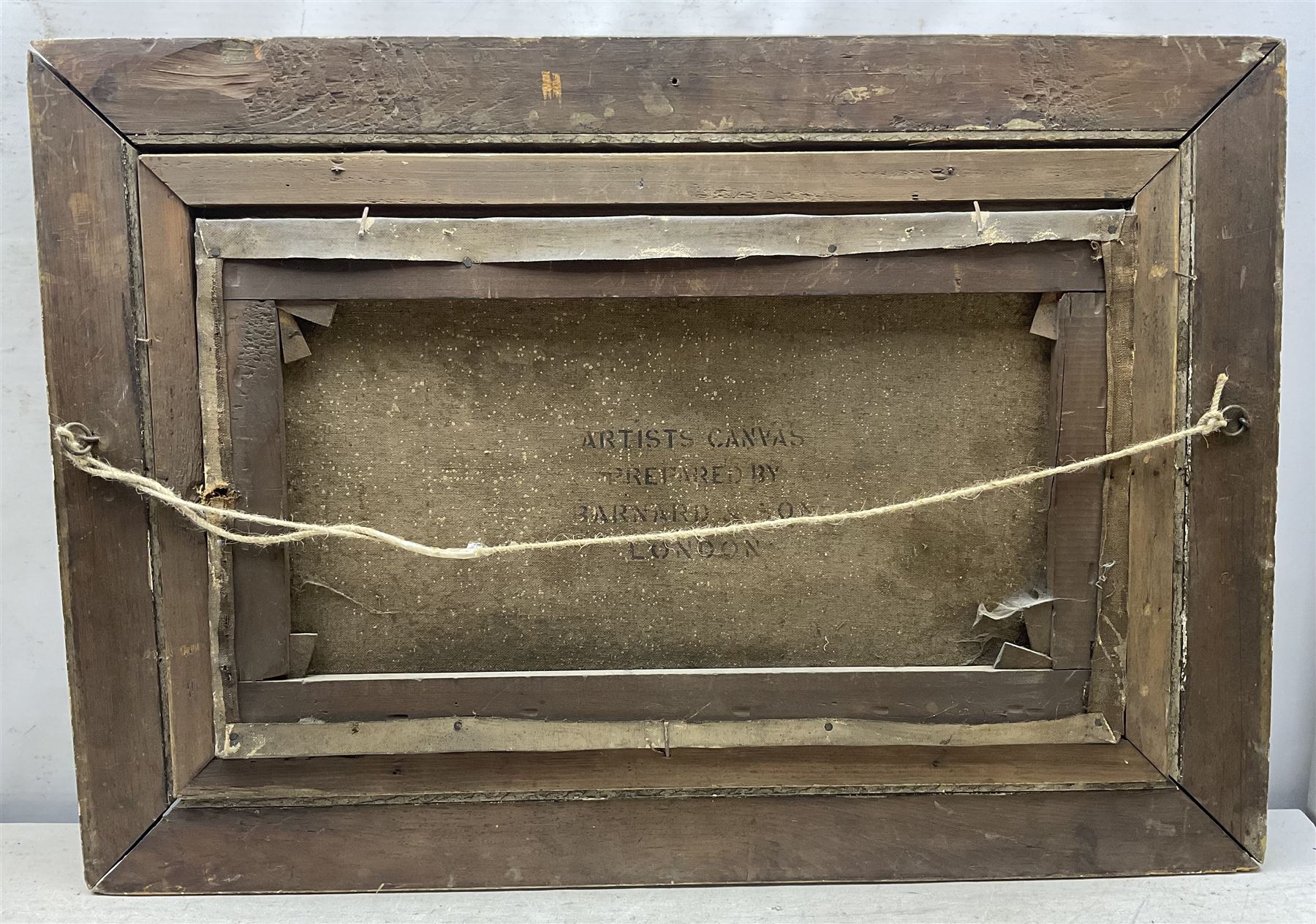 L Lyons (British 19th Century): Heading Home, oil on canvas signed 34cm x 59cm 