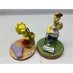 Six Coalport The Simpsons character figures, comprising limited edition 'The Family That Sits Together Fits Together' annual 2005, TS01 Two to Tango, The Gift of Maggie, Will Work For Duff, Yellow Girl Blues and Losing His Marbles, all boxed