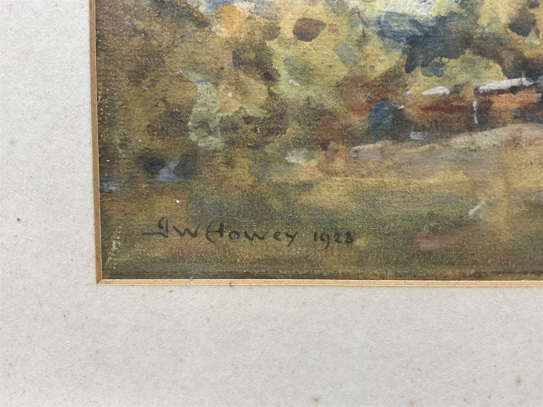 John William Howey (Staithes Group 1873-1938): 'Hambleton Hills - Thirlby', watercolour signed and dated 1923, titled in a later hand verso 26.5cm x 36cm