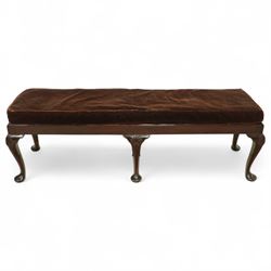 Early 20th century mahogany window seat 