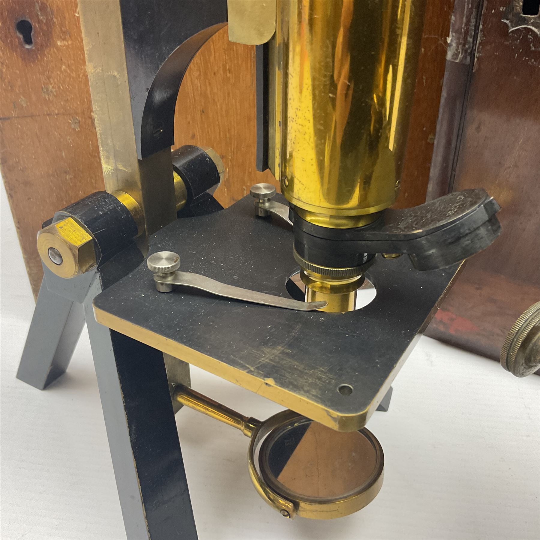 Two R & J Beck microscopes, no 22512 and no 25117, both in original wooden boxes 