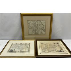 Thomas Moule (British 1784-1851): 'Essex' and 'Yorkshire North Riding', two engraved maps with hand-colouring together with John Cary (British 1754-1835): 'Yorkshire', engraved map with hand-colouring pub. 1793 max 21cm x 27cm (3)