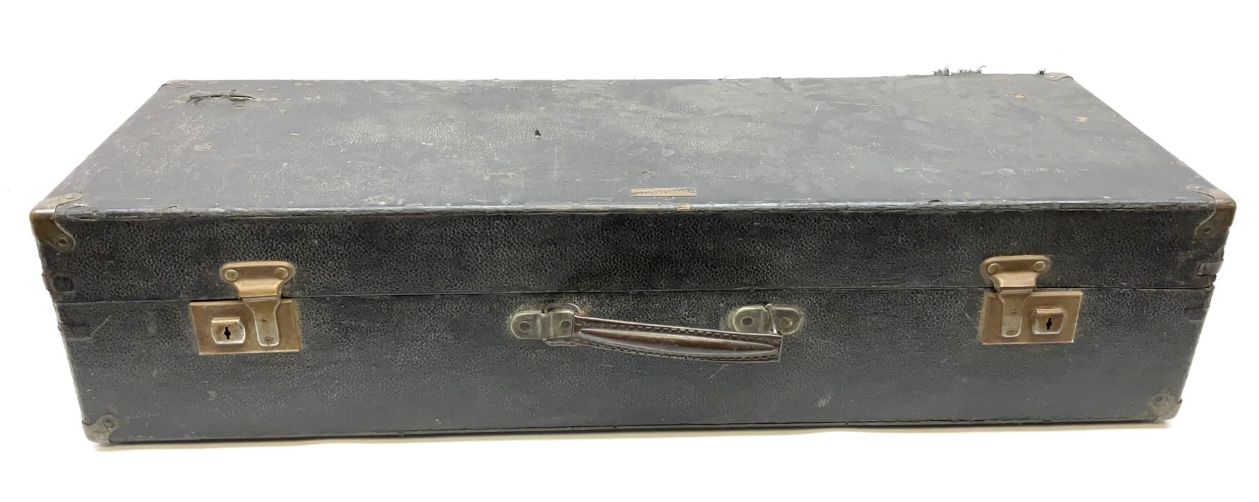 Brass tenor saxophone by Adolphe SAX, 84 Rue Myrha, Paris,  No.938 serial number 12097, H75cm excluding crook; in hard carrying case bearing plaque for Henri Selmer