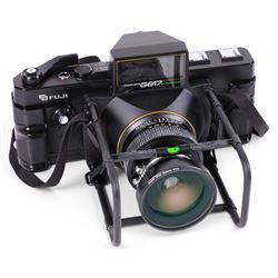 Fuji Panorama G617 Professional medium format camera, serial no. 6111450, with a Fujinon SW 1:8/105 lens, contained within original fitted carry case and cardboard box