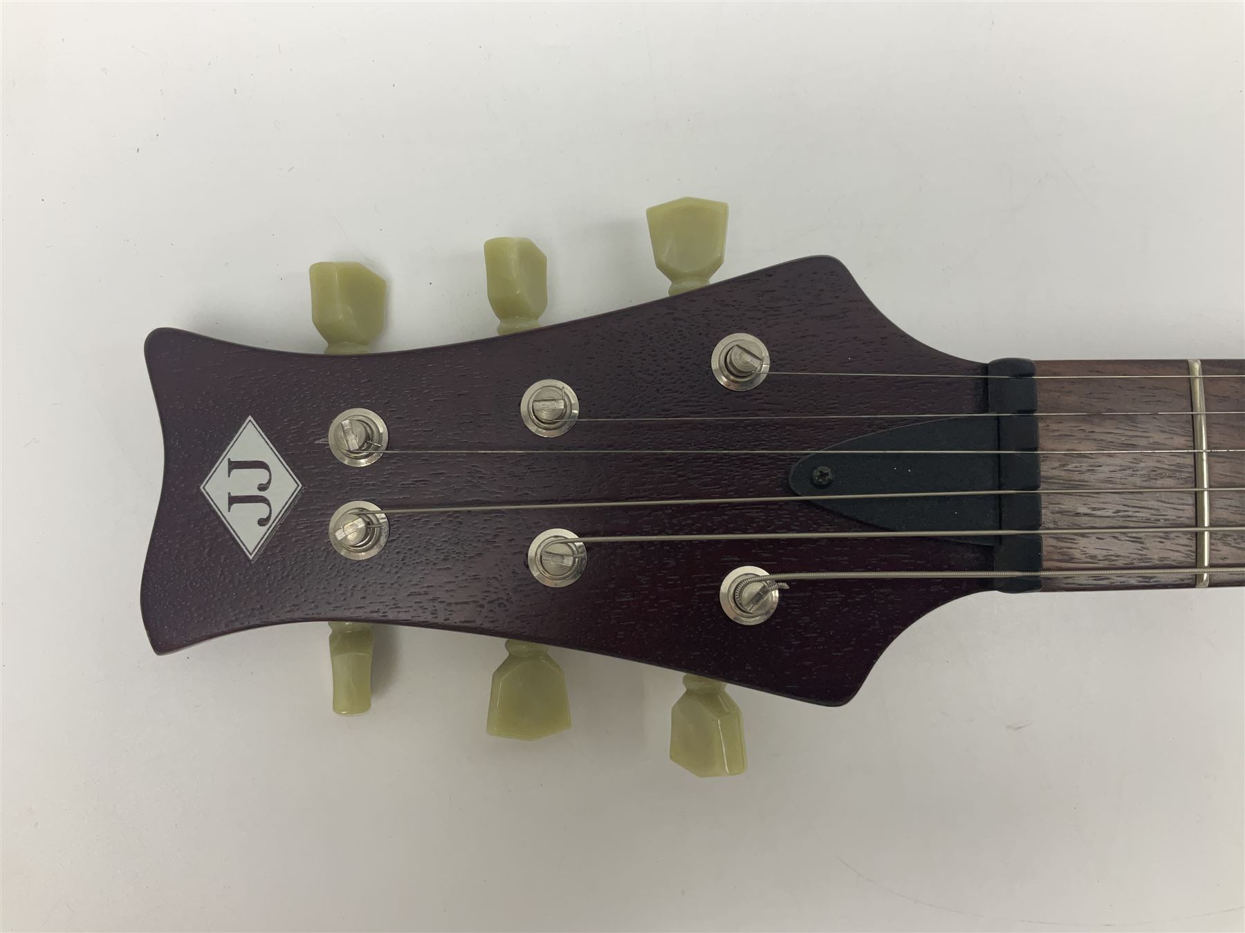 British hand-made mahogany electric guitar by 'JJ' luthier Dan Macpherson c2012 L95cm; in FX lightweight carrying case