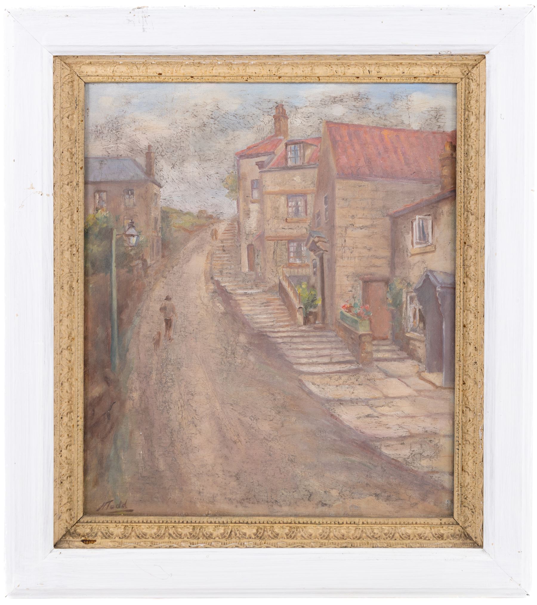 Harold Todd (British 1894-1977): New Road - Robin Hood's Bay, oil on board signed 35cm x 30cm 