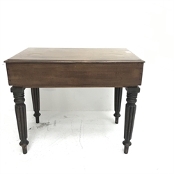 19th century mahogany seat with cover and a mahogany pedestal table