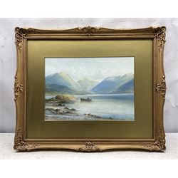 Emil Albert Krause (British 1866-1922): 'On Rydal Water' and 'On Wast Water', pair watercolours signed and titled 23cm x 33cm (2)
