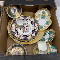 Quantity of Victorian and later ceramics to include Royal Kent 'Golden Glory' pattern tea service, imari pattern bowls, vases, plates etc in two boxes